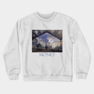 Sainte Lazare Railway Station by Claude Monet Crewneck Sweatshirt